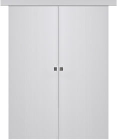 Межкомнатная дверь Ивент 1 Эмаль белый Купе двойное - фото