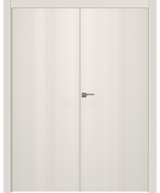 Межкомнатная дверь Ивент 1 Эмаль жемчуг Двойная - фото
