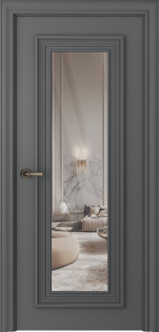 Межкомнатная дверь Палаццо 1 Эмаль графит - фото