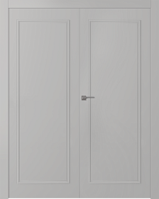 Межкомнатная дверь Ламира 1 Эмаль светло-серый Двойная - фото