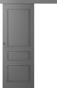 Межкомнатная дверь Ламира 3 Эмаль графит Купе - фото
