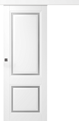 Дв.полотно Пвдчф "Аурум 2" Эмаль Белый 2,2-0,8 Мателюкс Белый Каленый Купе