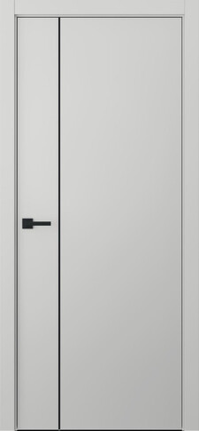 Межкомнатная дверь Avesta 1V Молдинг Чёрный Эмаль пепельный Двойная - фото