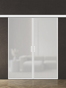 Межкомнатная дверь Спейс Ап 1 White Двойная - фото Межкомнатная дверь Спейс Ап 1 White Двойная - фото