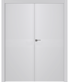 Межкомнатная дверь Ивент 2 Эмаль белый Двойная - фото