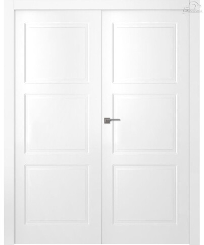 Межкомнатная дверь Granna Эмаль жемчуг Двойная - фото