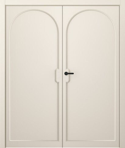 Межкомнатная дверь Триумф 1 Эмаль жемчуг Двойная - фото
