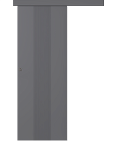 Межкомнатная дверь Ивент 1 Эмаль графит Купе - фото