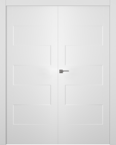 Межкомнатная дверь Split Эмаль белый Двойная - фото