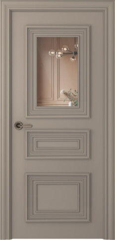 Межкомнатная дверь Палаццо 3/1 Эмаль мокко - фото