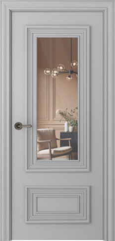 Межкомнатная дверь Палаццо 2 Эмаль пепельный - фото