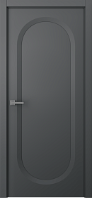Межкомнатная дверь Аргентум 1C Эмаль графит - фото