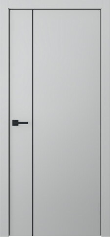 Межкомнатная дверь Avesta 1V Молдинг Чёрный Эмаль пепельный - фото