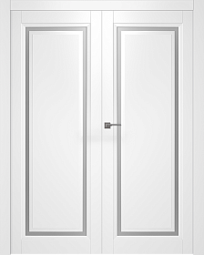 Межкомнатная дверь Аурум 1 Эмаль белый Двойная - фото