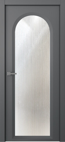Межкомнатная дверь Аргентум 1E Эмаль графит - фото