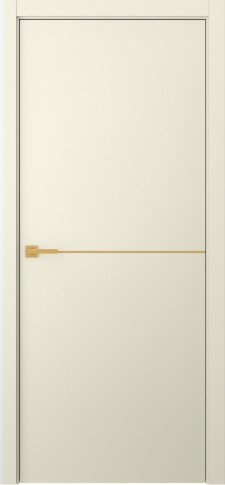 Межкомнатная дверь Avesta 1H Молдинг Золото Эмаль шампань - фото