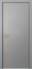 Межкомнатная дверь Avesta 1V Молдинг Золото Эмаль светло-серый - фото