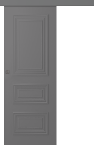 Межкомнатная дверь Палаццо 3/1 Эмаль графит Купе - фото