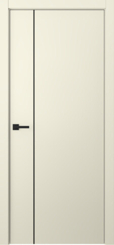 Межкомнатная дверь Avesta 1V Молдинг Чёрный Эмаль шампань - фото