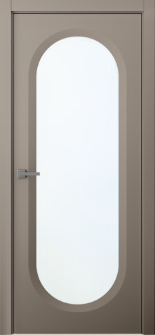 Межкомнатная дверь Аргентум 1B Эмаль мокко - фото