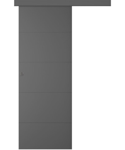 Межкомнатная дверь Arvika Эмаль графит Купе - фото
