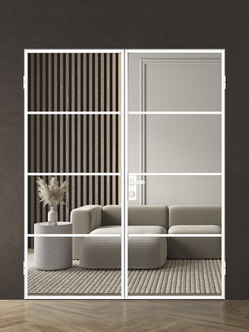 Межкомнатная дверь Спейс Апр 3 White Двойная - фото