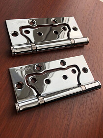 3-WAY петля карточная универсальная без врезки бабочка F10075-2BB 3-way, хром фото