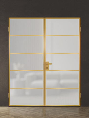 Межкомнатная дверь Спейс Апр 4 Gold Двойная - фото