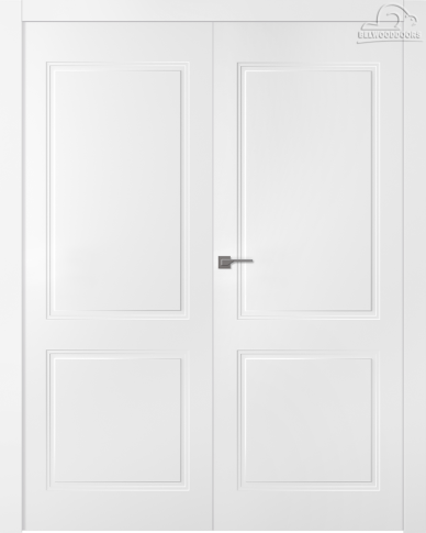 Межкомнатная дверь Кремона 2 Эмаль светло-серый Двойная - фото