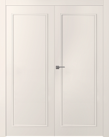 Межкомнатная дверь Ламира 1 Эмаль жемчуг Двойная - фото