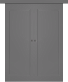 Межкомнатная дверь Кремона 1 Эмаль графит Купе двойное - фото