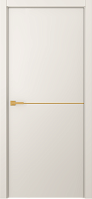 Межкомнатная дверь Avesta 1H Молдинг Золото Эмаль жемчуг - фото