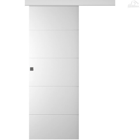 Межкомнатная дверь Arvika Эмаль светло-серый Купе - фото