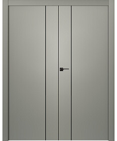 Межкомнатная дверь Avesta 1V Молдинг Чёрный Эмаль шёлк Двойная - фото Межкомнатная дверь Avesta 1V Молдинг Чёрный Эмаль шёлк Двойная - фото