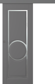 Межкомнатная дверь Аурум 3R Эмаль графит Купе - фото