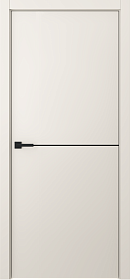 Межкомнатная дверь Avesta 1H Молдинг Чёрный Эмаль жемчуг - фото