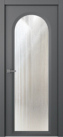 Межкомнатная дверь Аргентум 1E Эмаль графит - фото