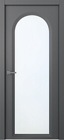 Межкомнатная дверь Аргентум 1E Эмаль графит - фото