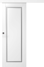 Межкомнатная дверь Аурум 1 Эмаль белый Купе - фото