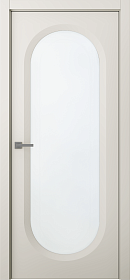 Межкомнатная дверь Аргентум 1B Эмаль жемчуг - фото