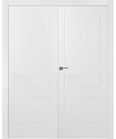 Межкомнатная дверь Инари Эмаль белый Двойная - фото