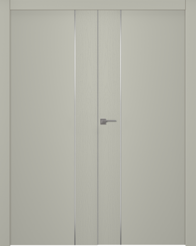 Межкомнатная дверь Вега 1 Молдинг Хром Эмаль шёлк Двойная - фото Межкомнатная дверь Вега 1 Молдинг Хром Эмаль шёлк Двойная - фото