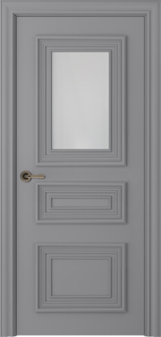 Межкомнатная дверь Палаццо 3/1 Эмаль светло-серый - фото