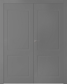 Межкомнатная дверь Кремона 2 Эмаль графит Двойная - фото