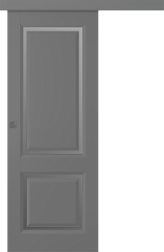Межкомнатная дверь Платинум 2 Эмаль графит Купе - фото