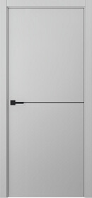 Межкомнатная дверь Avesta 1H Молдинг Чёрный Эмаль пепельный - фото