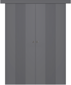 Межкомнатная дверь Ивент 1 Эмаль графит Купе двойное - фото