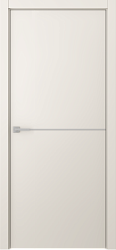 Межкомнатная дверь Avesta 1H Молдинг Хром Эмаль жемчуг - фото