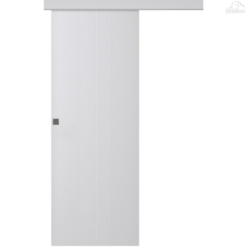 Межкомнатная дверь Ивент 1 Эмаль жемчуг Купе - фото