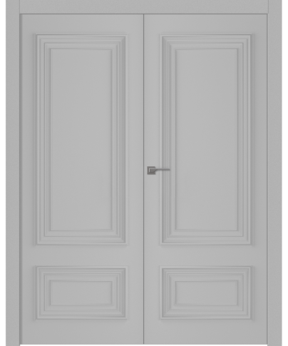 Межкомнатная дверь Палаццо 2 Эмаль светло-серый Двойная - фото Межкомнатная дверь Палаццо 2 Эмаль светло-серый Двойная - фото